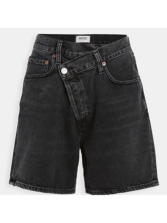 Agolde Pants - Agolde Black Denim High-Rise Shorts